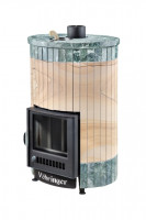Печь для бани УЮТ-25 "Окаменевшее дерево перенесённый рисунок + змеевик" (Ферингер)
