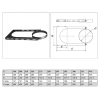 Элемент крепления на трубу с изол V50R (AISI-304/0,5) d-120/220 (Вулкан)