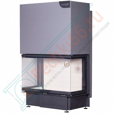 Каминная топка Дельта 1000 три стекла принтинг (Экокамин)