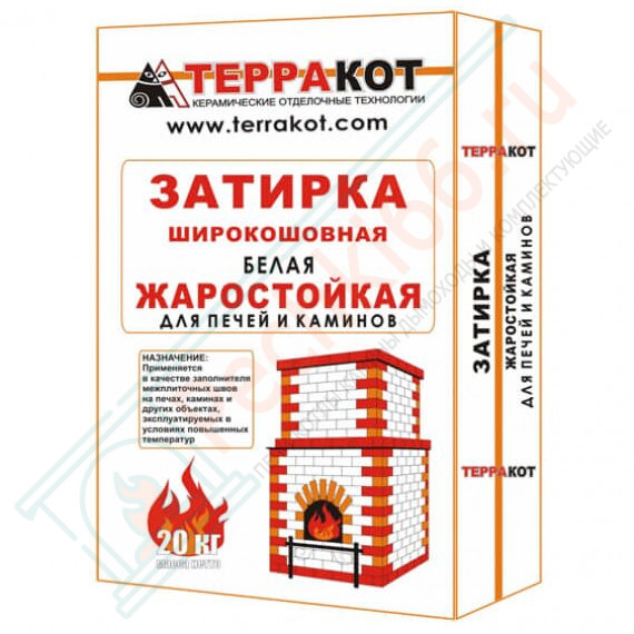 Затирка белая "Терракот", жаростойкая, 5 кг (Терракот) в Москве