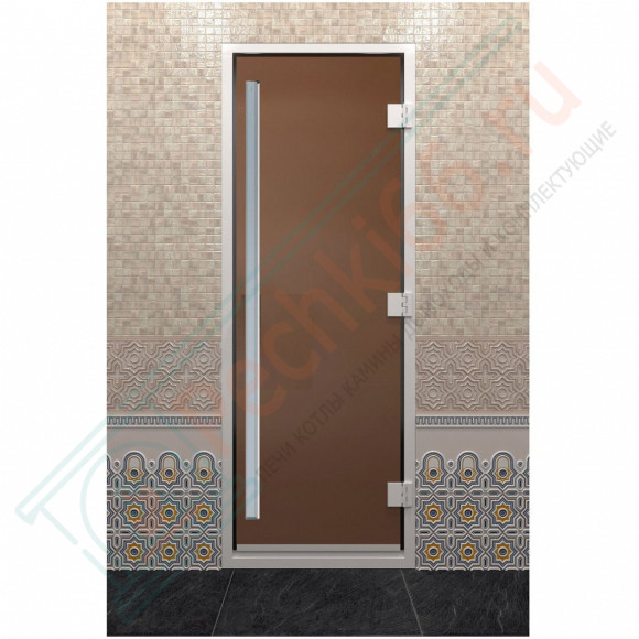 Стеклянная дверь DoorWood «Хамам Престиж Бронза матовая» 2000х700 мм в Москве