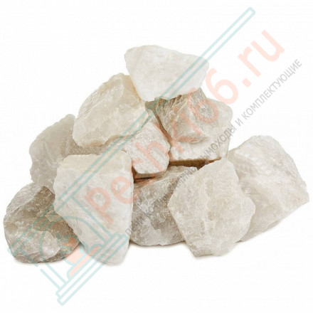 Камень для бани Кварц белый колотый 10 кг (Россия)