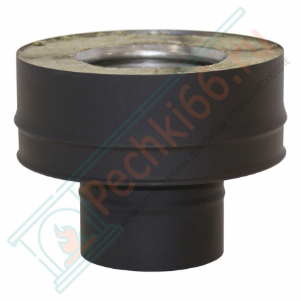 Переходник моно-термо VBR черный (НЕРЖ-439/0,8) d-200/300 (Вулкан)